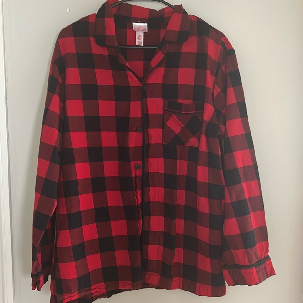 Target Wondershop Men’s Plaid Flannel Button Down Pajama Top Size Medium